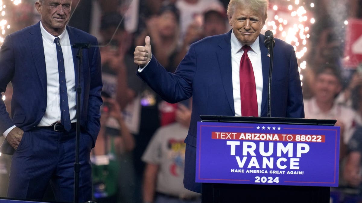 RFK Jr joins Trump on stage in battleground Arizona rally following endorsement