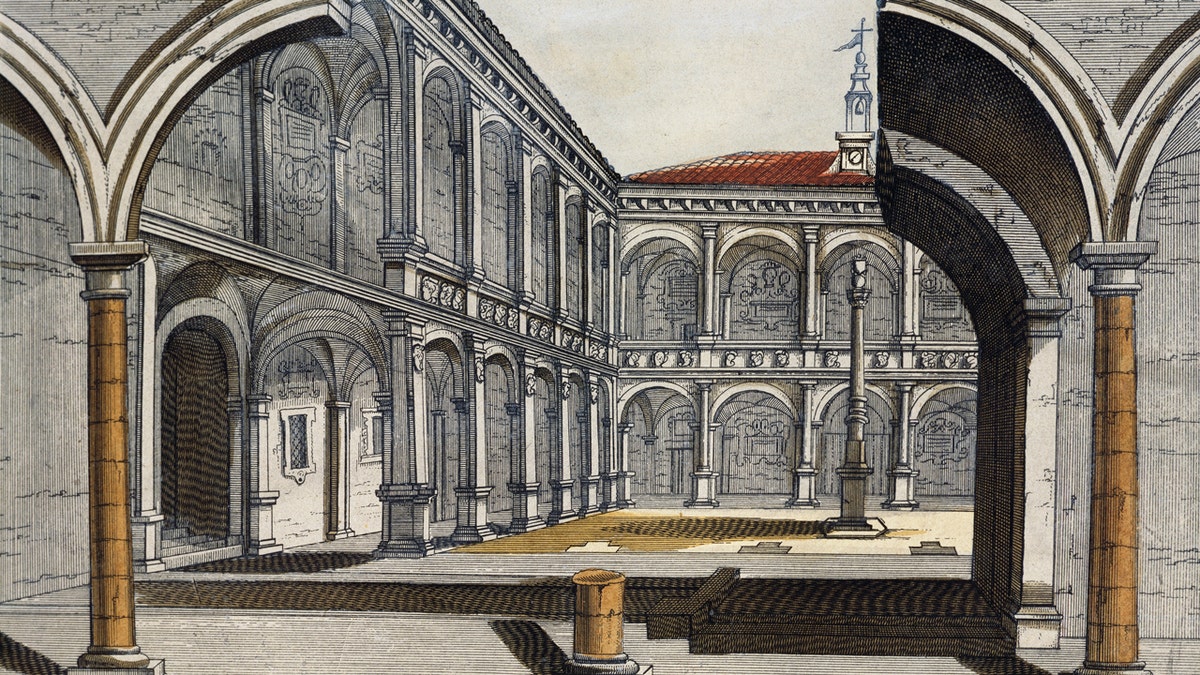 The University of Bologna courtyard