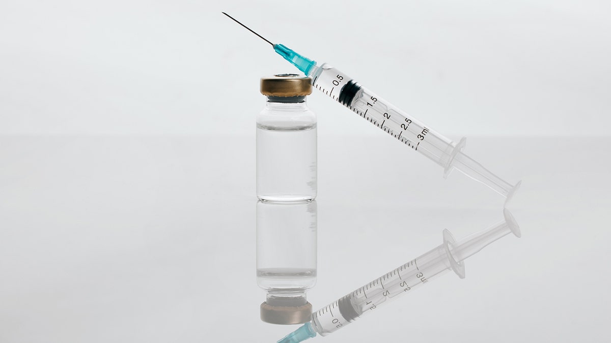 a syringe and vile