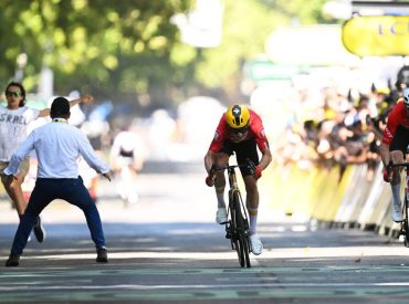 Security guard's 'swift move' stops determined anti-Israel agitator at Tour de France finish