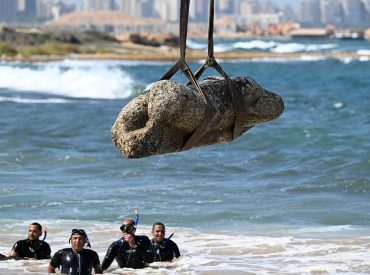 Ancient artifacts of sunken city likely destroyed by earthquake or tsunami plucked from seafloor