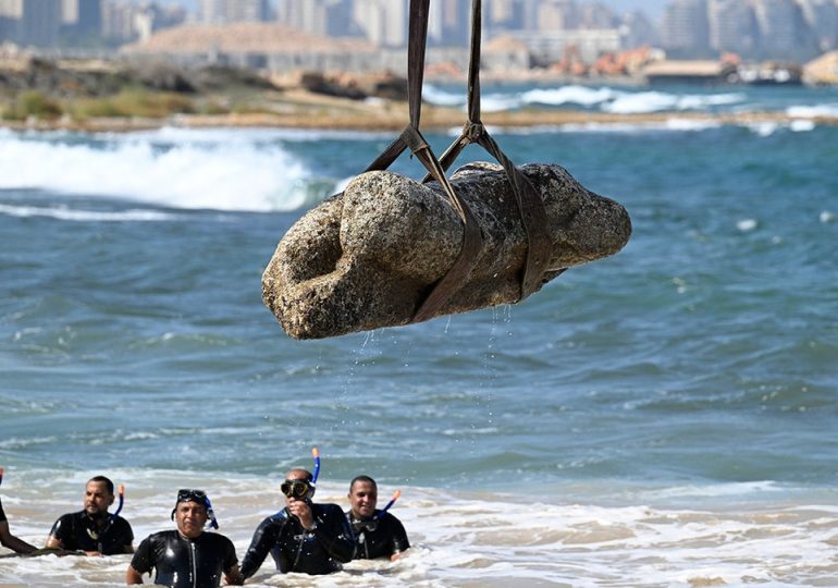Ancient artifacts of sunken city likely destroyed by earthquake or tsunami plucked from seafloor
