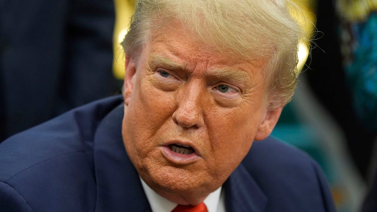 President Trump in a close-up images