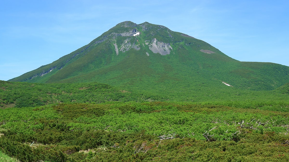 Mount Rausu from Shiretoko Pass, Hokkaido.