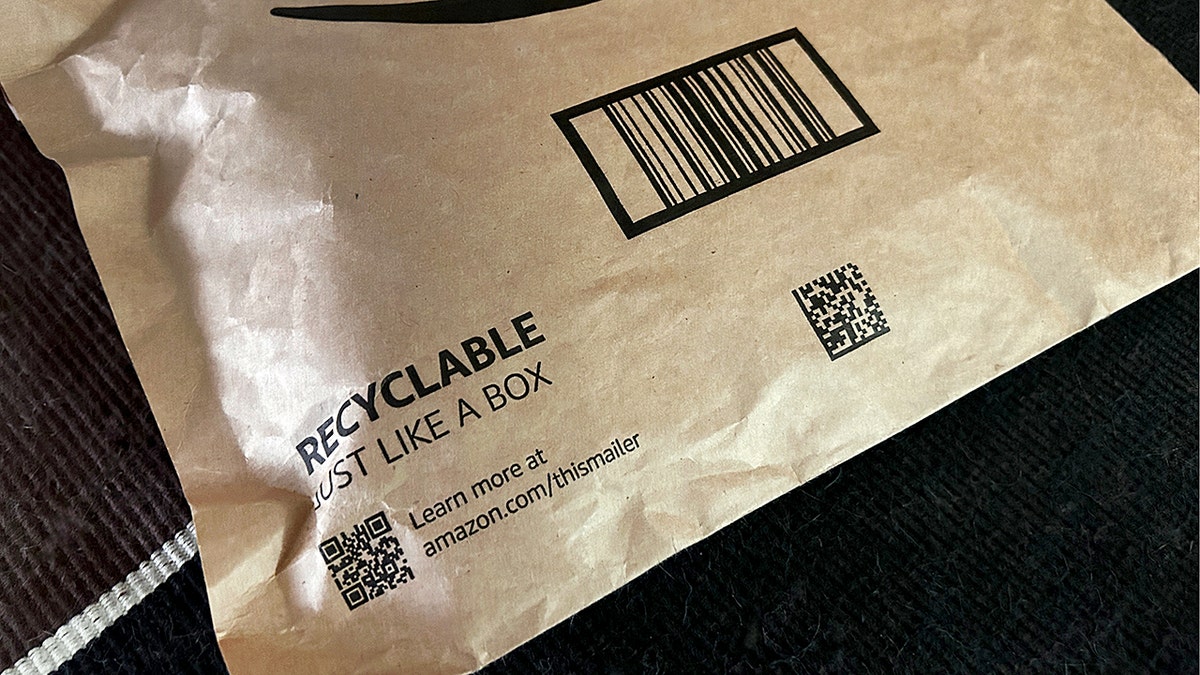 Amazon package with QR code