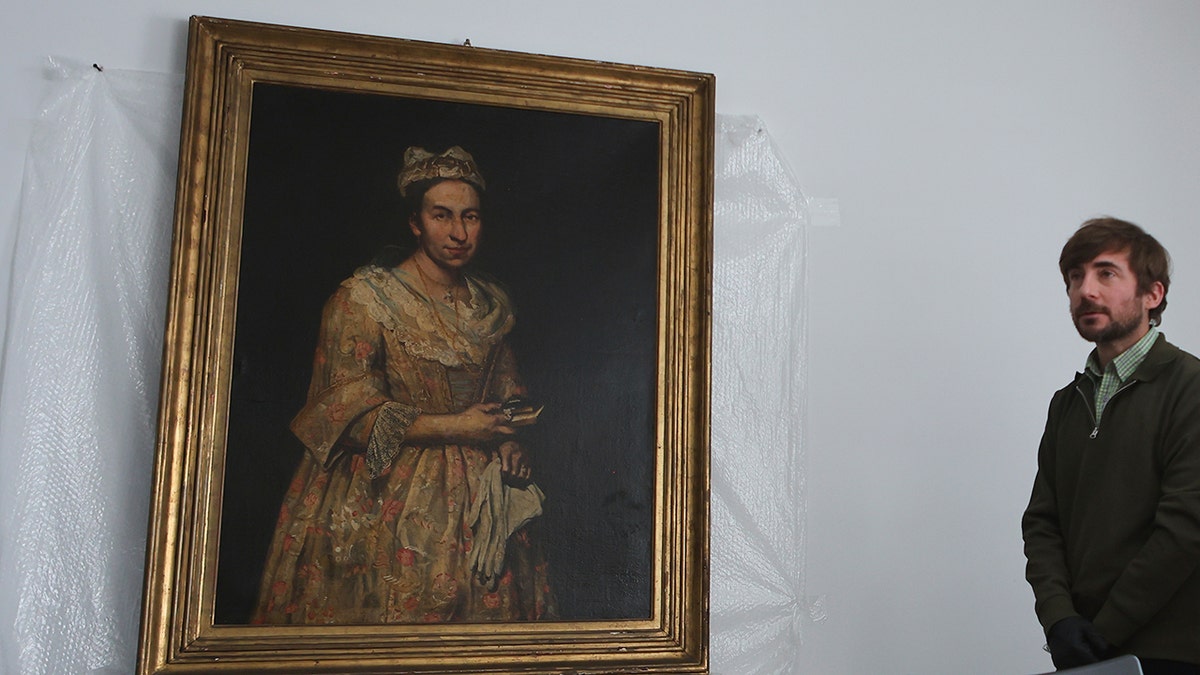 Giuseppe Ghislandi's 18th-century painting "Portrait of a Lady"