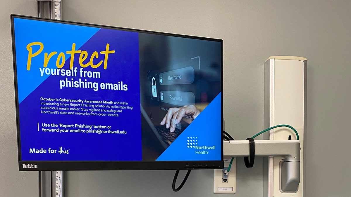 Hospital phishing warning.