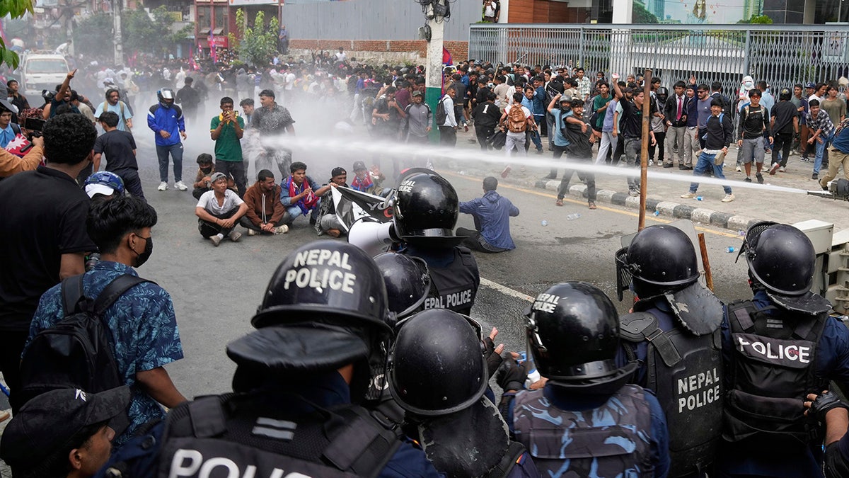 Riot police use water cannon against Nepal protesters