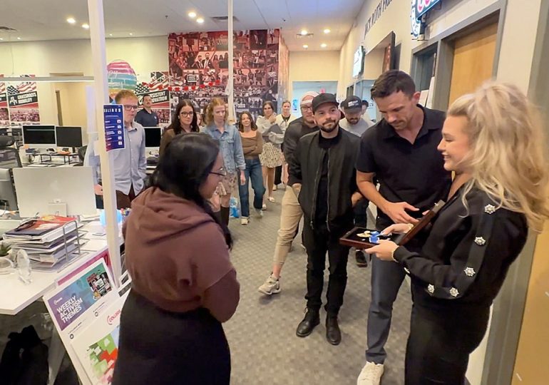 Erika Kirk shows TPUSA staff Charlie's Medal of Freedom: 'You guys are all part of the legacy'