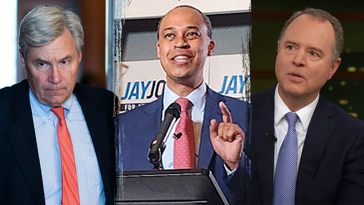 Sheldon Whitehouse, Jay Jones and Adam Schiff split