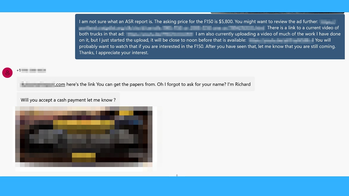 A fraudulent email exchange