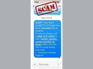 Fake flight cancellation texts target travelers
