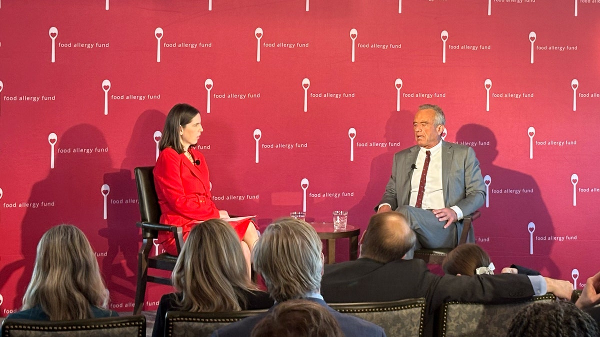 Ilana Golant, FAF founder and CEO (left), chats with HHS Secretary Robert F. Kennedy Jr. in Washington, D.C., at the Food Allergy Fund Forum.