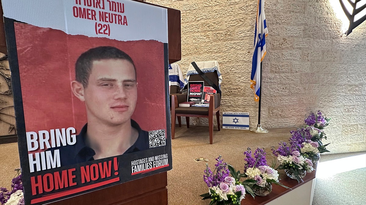 Omer Neutra memorial service in Syosset, New York.