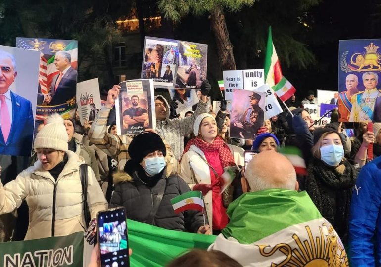 Georgian demonstrators watch Iran closely as their own protests grind on