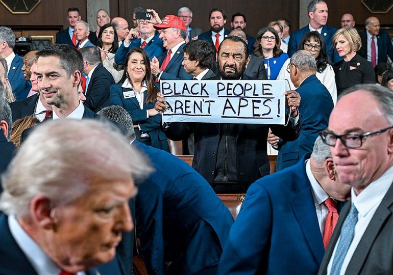 Al Green ejected from Trump primetime address again — this time with protest sign