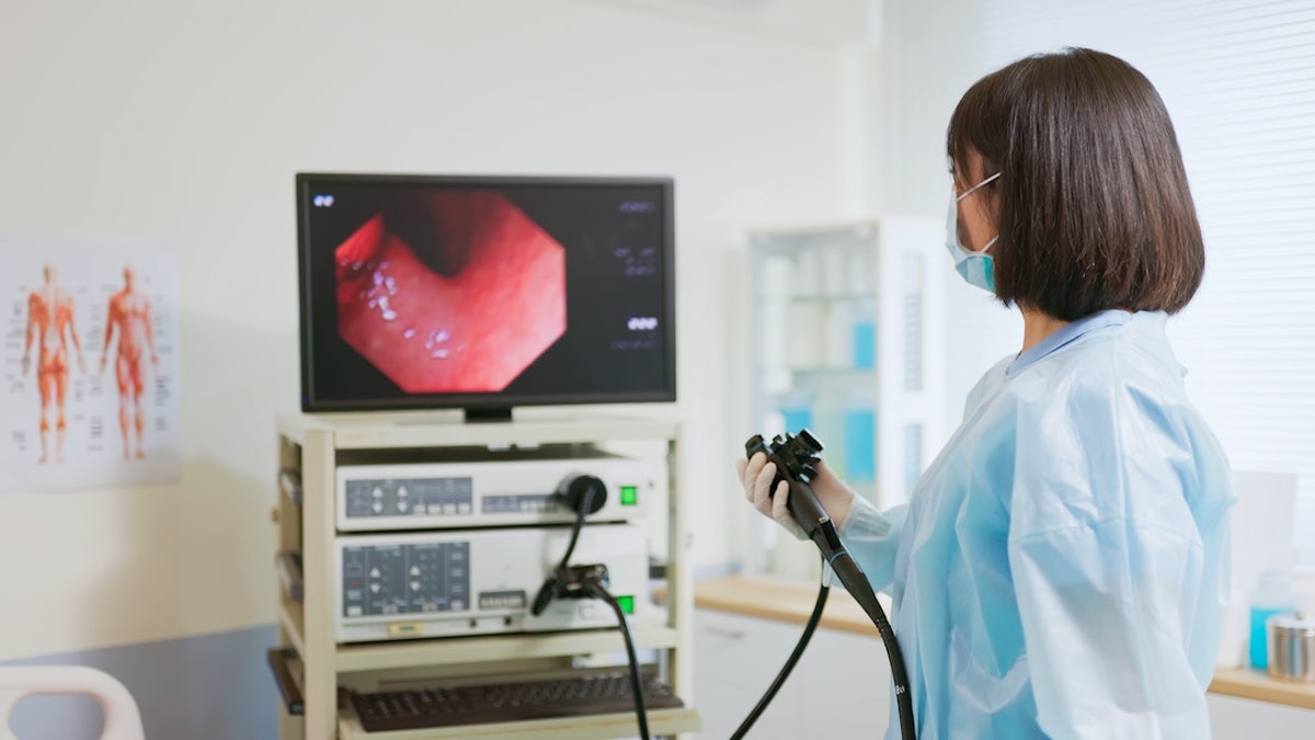 Doctor reading colonoscopy