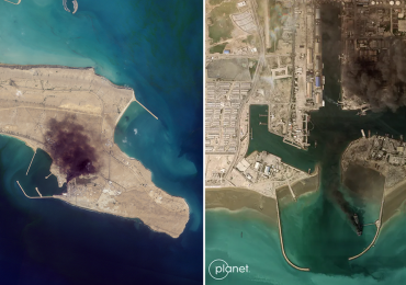 Before-and-after satellite imagery offers a rare look at damage inside Iran