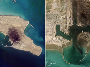 Before-and-after satellite imagery offers a rare look at damage inside Iran