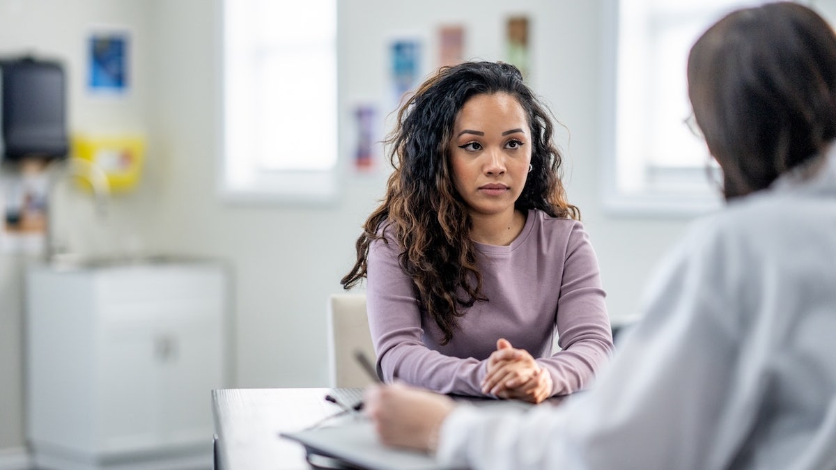 Young woman at doctor