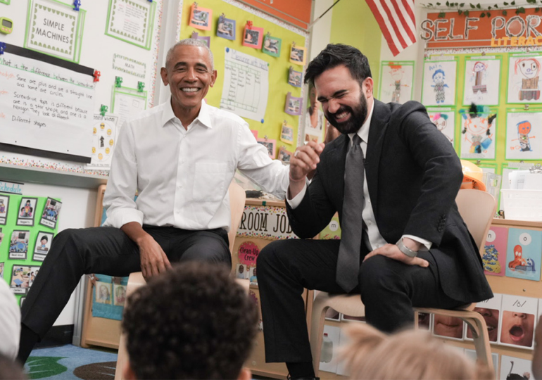 Obama, Mamdani sing ‘Wheels on the Bus’ with Bronx kids during first joint appearance: video