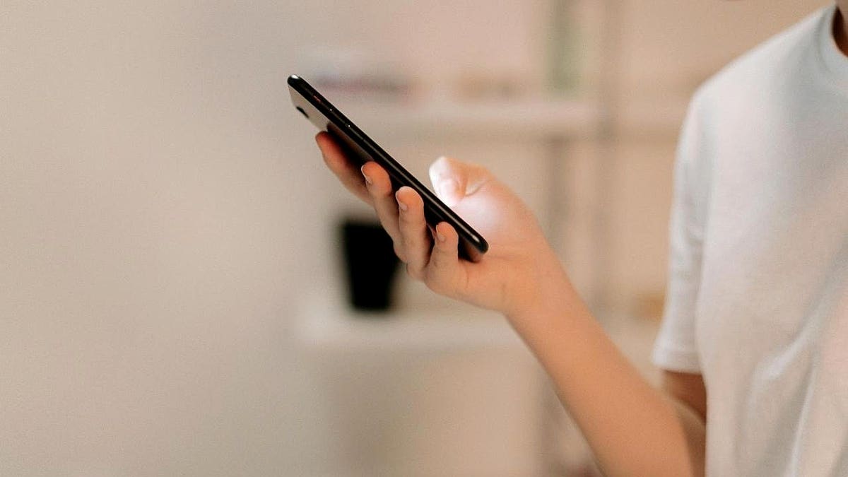 A person holding a phone
