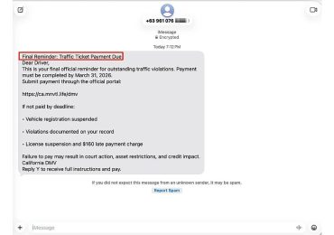 Is that traffic ticket text a scam or real?