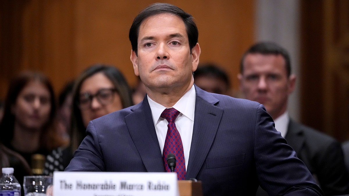 Secretary of State Marco Rubio testifying before Senate Foreign Relations Committee in Washington