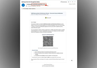 QR code email scam targets employee reviews