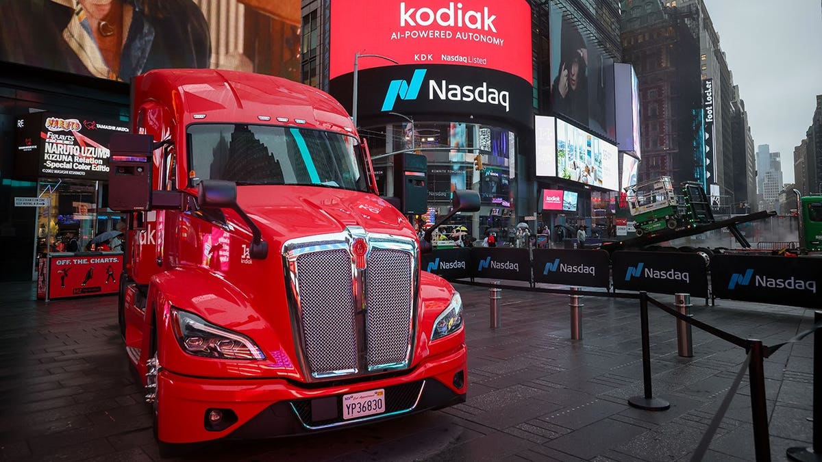 Front view of the driverless Kodiak truck.