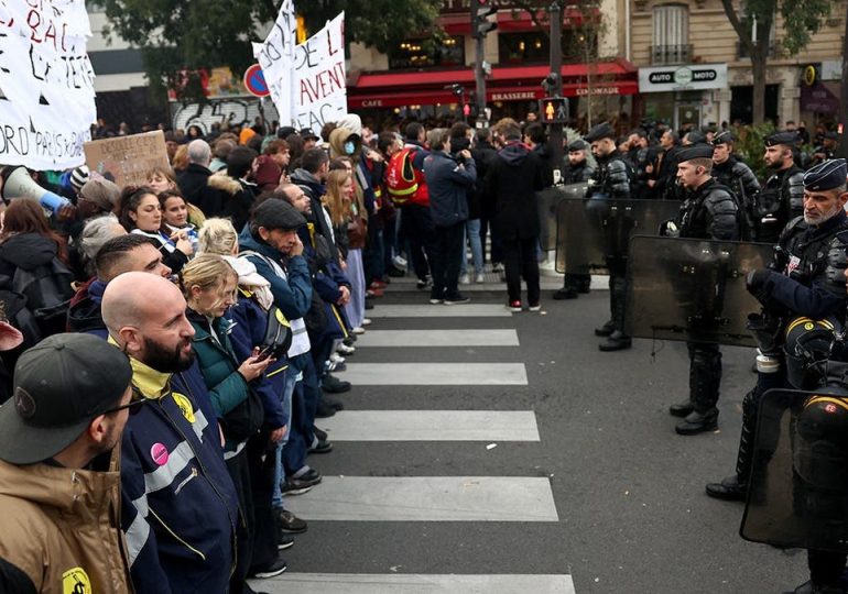 France's Macron blames protests on 'ultra-left groups whose aim is to bring down the Republic'