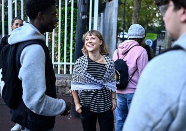 Greta Thunberg joins massive French student protests as cars burn, police fire tear gas