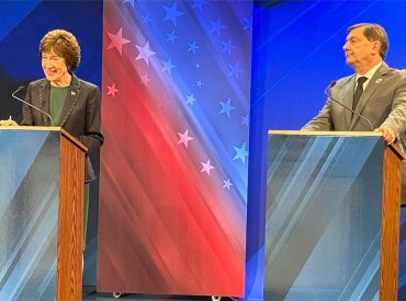 'Oh, shut up!': Democrat snaps at Collins after heckler drives Maine Senate debate off the rails